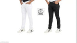 Black and white denim for men's pack of 2, solid denim clothing, 28", 30", 32" waist sizes