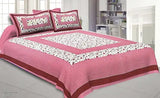 Trendy versatile cotton bedsheets, 2 pillow covers, 144 thread count, queen size, Indian origin