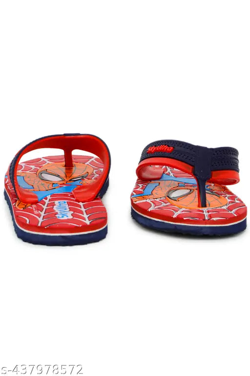 Relaxed EVA Spiderman slippers for kids, vibrant cartoon graphic design