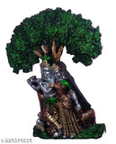Handcrafted Radha Krishna Wall Hanging with Tree of Life - Vibrant plastic sculpture, symbolizing spirituality and devotion. Radha Krishna under the tree, ideal for home or temple decor. Made in India