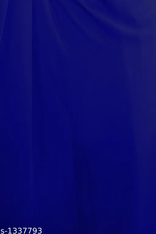 Gorgeous royal blue Georgette saree, free size, daily wear, Indian designer creation