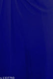 Gorgeous royal blue Georgette saree, free size, daily wear, Indian designer creation