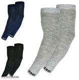 Breathable unisex nylon hand gloves (pack of 3) - soft, comfortable, full elasticity for cold & sun protection