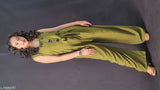 Sleeveless crepe jumpsuit for women, solid pattern in vibrant style, India-made fashion