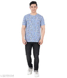 Attractive Men's cotton blend short-sleeve printed T-shirts (PACK OF 2), India origin