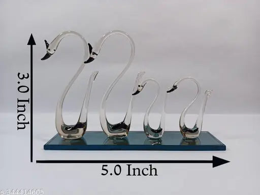 Handcrafted glass hourglass duck statue, high definition decor for home, temple, or office