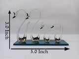 Handcrafted glass hourglass duck statue, high definition decor for home, temple, or office