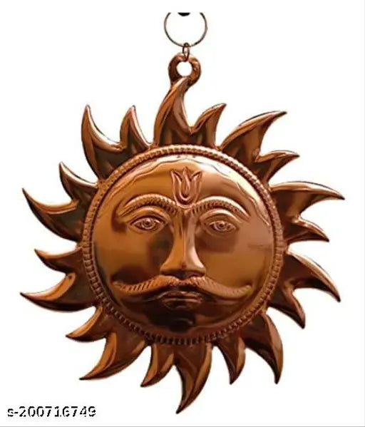 Copper Made Surya Narayan Wall Hanging, Vastu product for positive energy & protection against negative forces, Indian origin