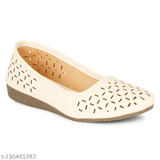 Synthetic leather bellies for women and girls - textured footshez for casual or partywear, lightweight slip-ons