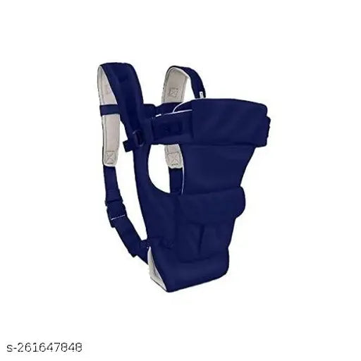 Royal Blue Polyester Baby Carrier with Adjustable Straps and Ergonomic Design, Perfect for Newborns to Toddlers (0-2 Years), Safe and Comfortable with Padded Shoulder Straps and Cross-Belt Support