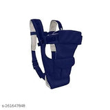 Royal Blue Polyester Baby Carrier with Adjustable Straps and Ergonomic Design, Perfect for Newborns to Toddlers (0-2 Years), Safe and Comfortable with Padded Shoulder Straps and Cross-Belt Support