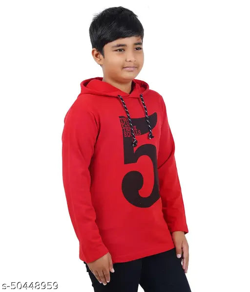 Long sleeve cotton boys sweatshirt with printed design, colorful kids clothing in India