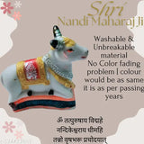 Multi-colored PVC unbreakable Nandi statue for pooja decorative showpiece, 8cm high