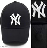 Black embroidered net baseball cap, suitable for men, women, girls, boys. Cotton material, trendy look. Made in India." (103 characters)