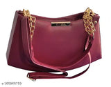 Maroon faux leather slingbag with box pattern, lightweight design, 1 shoulder strap & small hand strap - perfect for summer outings