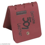 Textured faux leather wallet, 5 compartments, free size (12cm x 10cm), Indian-made accessory