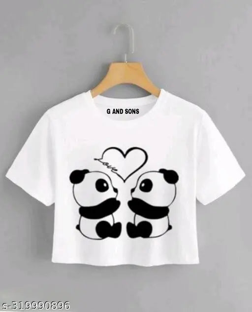 Printed cotton blend women's crop top 4-piece combo, versatile wardrobe essentials for everyday wear