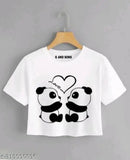 Printed cotton blend women's crop top 4-piece combo, versatile wardrobe essentials for everyday wear