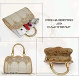 Embellished satin handpurse and clutch for weddings, events - 4 compartments, free size (15x3x14), ideal for parties, festivals