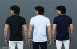 Polycotton printed men's t-shirt pack of 3, breathable, short sleeves, vibrant design, available in M (Chest Size: 38in, Length: 27in) & XL (Chest Size: 42in, Length: 29in), Indian origin