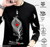 Premium men's cotton-blend long sleeve t-shirt, printed design. Ideal for gym, running, jogging, yoga, casual wear or loungewear. Original, comfortable, stylish quality
