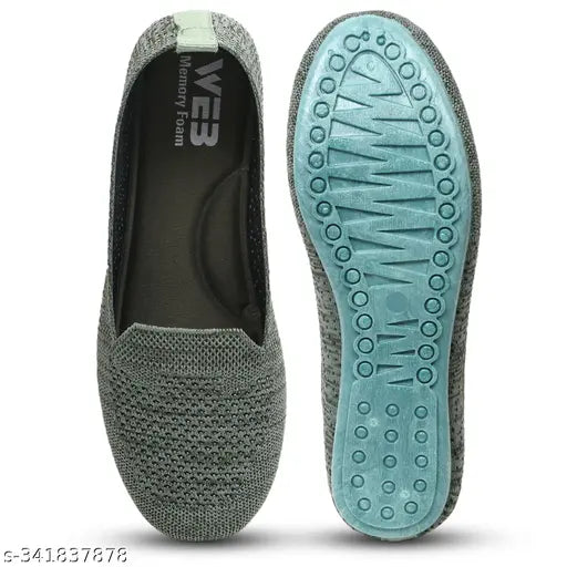 Textured canvas ballerinas, slip-on casual shoes for women and girls - SUPEX Casual Bellies/Loffers