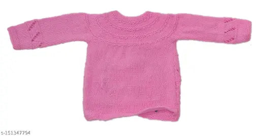 Handmade woolen sweater set with cap & booties for 0-9 months baby boys & girls - self-designed woolen sweater & matching booties on display