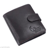 Brown soft genuine leather men's wallet, 8 card slot, high-quality classic design, free size (4cm x 8cm), India origin
