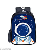 Blue Galaxyy polyester school backpack for class 1-8, ideal for daily essentials and pencils