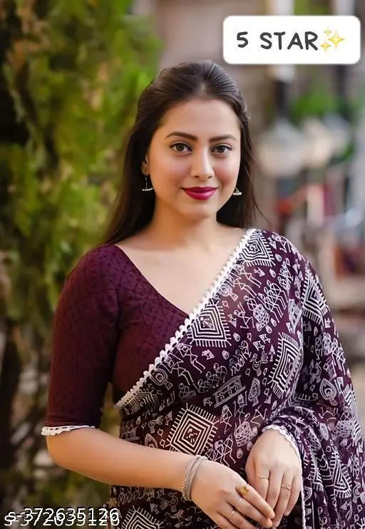 Mint Green Embroidered Art Silk Saree, Georgette fabric with blue lace border, Chanderi Banarasi Silk, daily wear ready to wear saree under 300, India origin