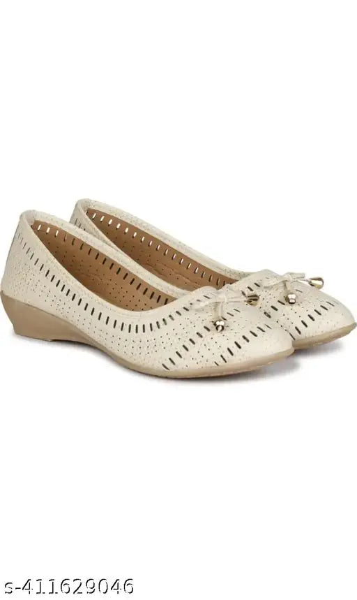 Brown synthetic slip-on ballerinas for women's comfort, stylish belly fit (IND sizes 3-9)