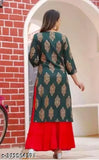 Rayon three-quarter sleeve Prachi2 blouse, printed combo, S (36in bust, 44in length), India