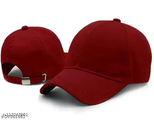 Trendy solid cotton baseball cap in attractive design, perfect for both men and women - Made in India