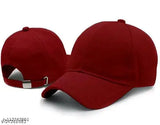 Trendy solid cotton baseball cap in attractive design, perfect for both men and women - Made in India