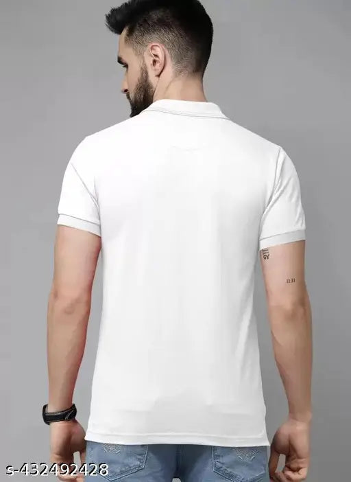 Maroon cotton blend Polo T-shirt for men, short sleeves, solid design, sizes S-XXL