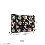 Embroidered net beaded sling, free size fabric accessory for women & girls. Indian-made versatile organizer for western and indowestern styles