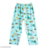 Blue polyester net nightsuit for babies, sizes range from 6-12 months to 8-9 years, made in India