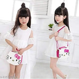 Pink fabric cartoon hard-shell Crossbody hand purse, pearl hairband, and sunglasses set - Kid's birthday gift