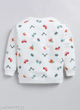 Mi Galaxy Pure Cotton Full Sleeve Boys Sweatshirt, printed net design on soft, breathable cotton. Ideal for gifting, sizes 6-12 Months to 8-9 Years, made in India