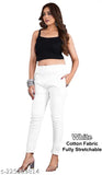 High-quality cotton lycra cigar pant trousers, solid net design, various sizes available (India)