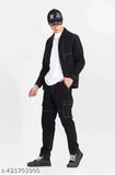 Straight black denim jeans for men, solid pattern, bootleg fit, machine wash, size 28/30/32 (Indian sizing)