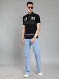 New Printed Cotton Blend Men's Short Sleeve T-Shirt | Rock casual style, India origin