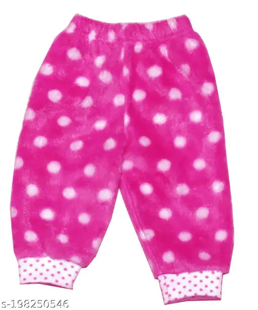 Soft cotton winter wear set for baby boys & girls - printed net hoodie top, bottom, & mittens (wool, 100% cotton)