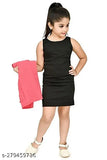 Pink acrylic blazer with black inner, Skinowear India girls' party wear, solid pattern, machine washable
