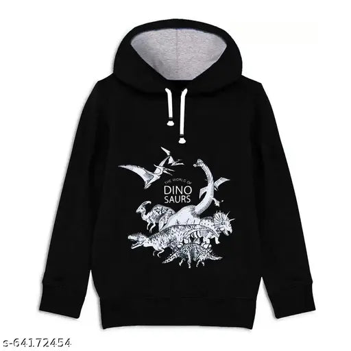 Multicolored Kuchipoo boys' fleece hoodies (pack of 2), cotton blend, printed pattern for boys aged 2-5 years, Indian origin