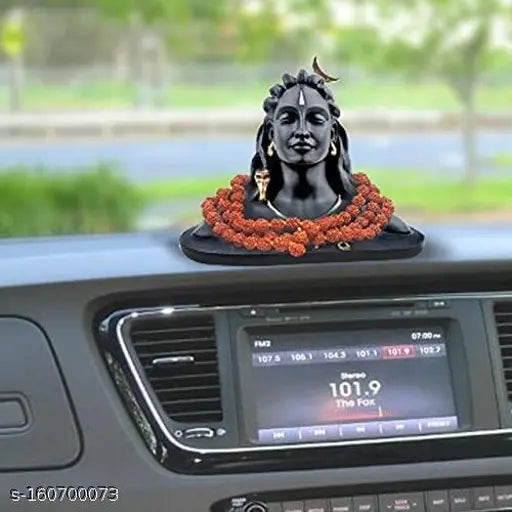 10cm resin Adiyogi A+ Quality Solid Mahadev statue for car dashboard, home & temple - Indian idol of Shiv Shankar