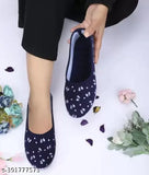 Synthetic printed bellies - comfortable & fashionable VEDAN shoes for women & girls - Indian size 5, 6, 7, 8