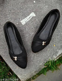 Maroon synthetic ballerinas for women - solid style in sizes IND-4, IND-5, IND-8 (India origin)