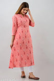 Printed Rayon Anarkali Kurti for Women & Girls, three-quarter sleeves, vibrant Indian ethnic wear