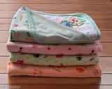 Pink and Blue Cotton Baby Blankets Pack of 3 - Soft Hosiery Unisex Swaddle, Bath Towel, AC Room Suitable